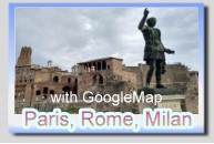 We visited museums in Paris, Rome, Milan