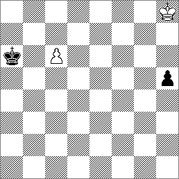 white king h8 pawn c6, black king a6 pawn h5